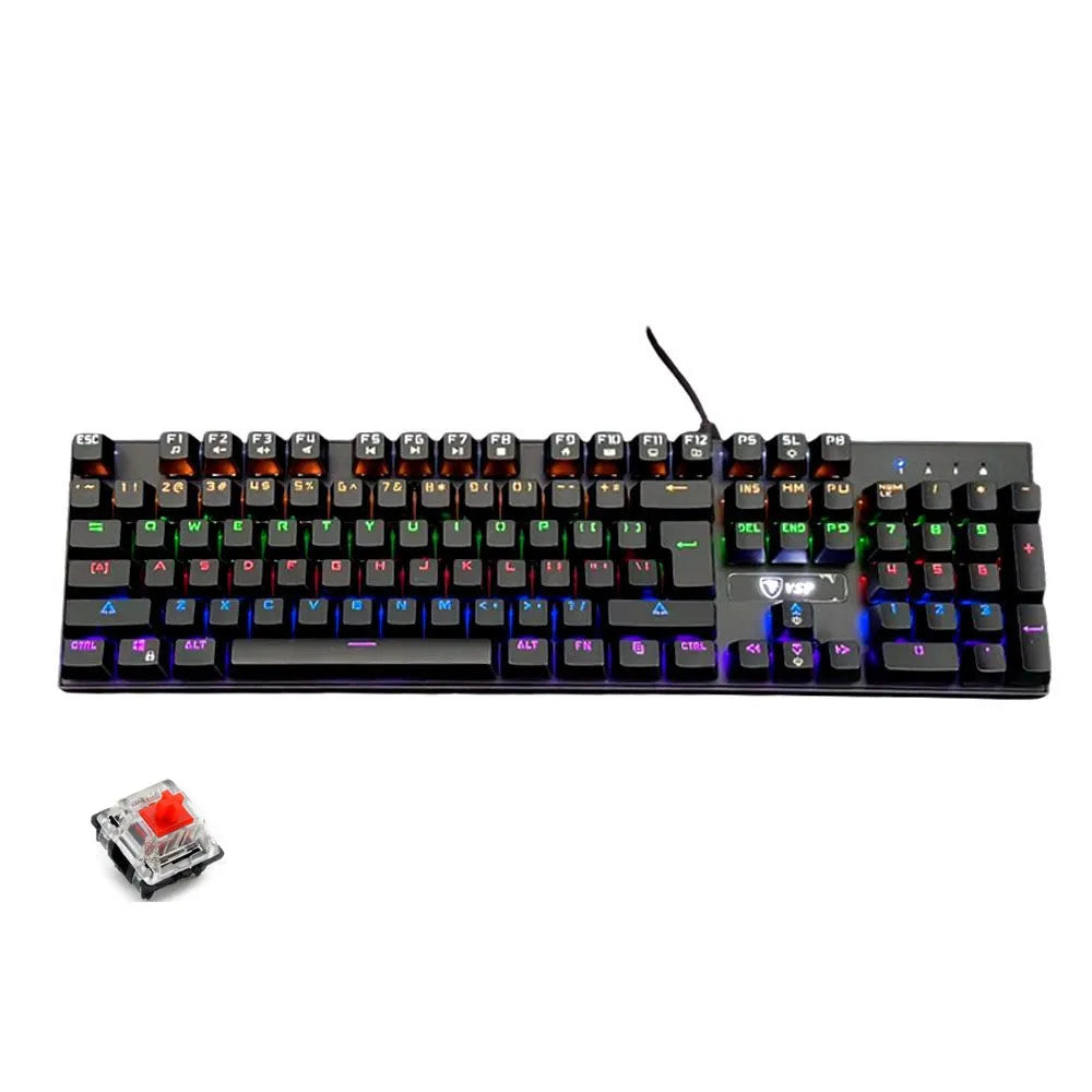 VSP VM01-R Gaming Mechanical 104 Keys Keyboard (FREE 6 RED Switches) VSP VM01-R Gaming Mechanical 104 Keys Keyboard (FREE 6 RED Switches)